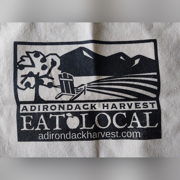 "Eat Local" Adirondack Harvest canvas tote bag - Picture 2 of 4